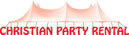 The logo of Christian Party Rental, a Millyard Bank business banking client.
